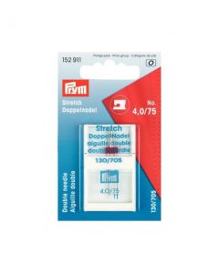 Aghi macchina gemelli tessuti elastici mis 4/75 mm 4 carta da 1 ago / 152911 prym