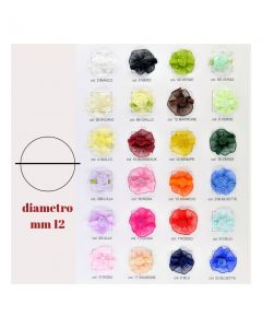 Applicazione rosellina nastro organza busta da 25 pezzi / 6/549