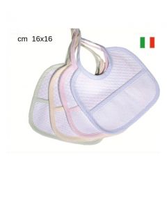 Bavette per neonato interlook rombetto aida confezione da 6 pezzi  / bv00707