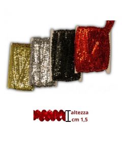 Bordo elastico in paillettes cm 1-5 pezza da 9 mt / 8/355