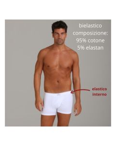 Boxer uomo bielastico con elastico a vita interno 95% cotone 5% elastan / 007