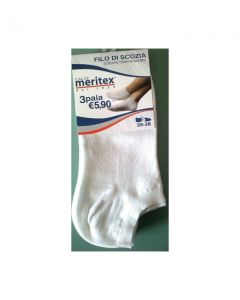 Calza fantasmino filo scozia   97% cotone 3% elastan confezione da 3 paia / meritex 8500