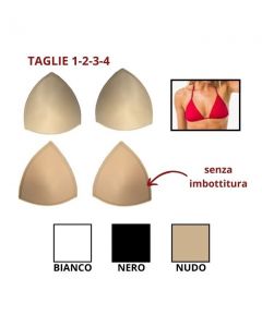 Coppa forma triangolo anatomica senza imbottitura / c005 ok