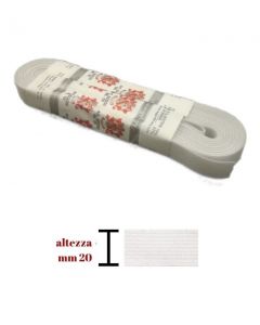 Elastico gallone mm 20 pezza da 10 mt/ 822/20