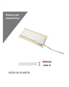 Elastico poliestere e gomma mm 5 confezionato in confezione da 50 mt / art 004