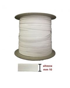 Elastico  rotolo da 100 mt h 10 mm  / 9155/16