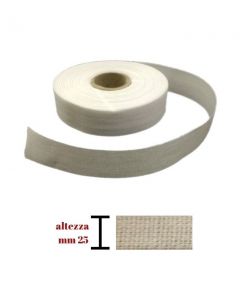 Fettuccia liscia cotone 100% cm 2-5 rotolo da 20 mt / 600/25