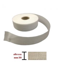 Fettuccia liscia cotone 100% cm 3 rotolo da 20 mt / 600/30