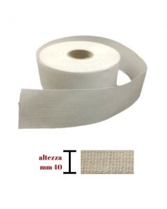 Fettuccia liscia cotone 100% cm 4 rotolo da 20 mt / 600/40