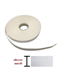 Fettuccia spigata cotone 100% mm 10 rotolo da 20 mt / 530/10