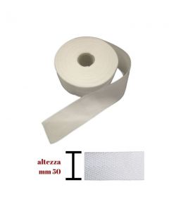 Fettuccia spigata cotone 100% mm 50 rotolo da 20 mt / 530/50