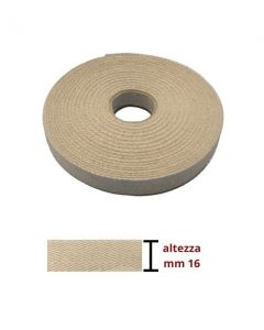 Fettuccia spigata in lino 50% 50% cotone cm 1-6 rotolo da 20 mt / 762/16