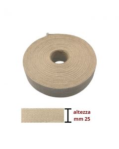 Fettuccia spigata in lino 50% 50% cotone cm 2-5 rotolo da 20 mt / 762/25