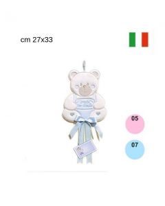 Fiocco nascita modello orso   h 27 cm x l 33 cm  / fn00878