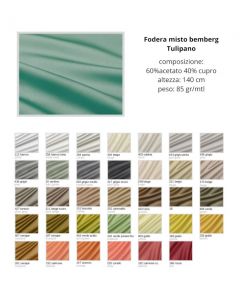 Fodera misto bemberg altezza 140 cm 60% acetato 40% cupro / tulipano