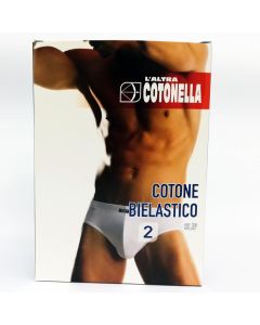 2 Slip Uomo Cotonella cotone elasticizzato elastico esterno  2383 4 5 6 7