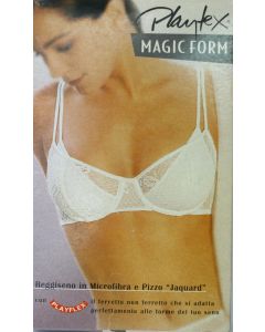 Reggiseno con ferretto Playtex in microfibra e pizzo jacquard 15958