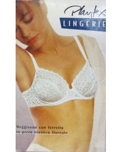 Reggiseno con ferretto Playtex in pizzo floreale elastico 16762