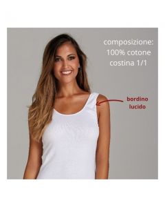 Maglia donna spalla larga 100% cotone costina 1/1 con bordino lucido  / 2006