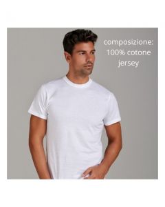 Maglia uomo scollo tondo mezza manica 100% cotone jersey  / 1010