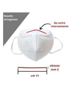 Nasello stringinaso confezione da 20 pezzi lunghezza cm 11 altezza mm 3