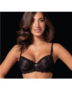 reggiseno con ferretto in pizzo imbottito balconcino mod. noemi