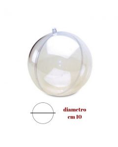 Sfera plastica trasparente cm 10  / 2000/100