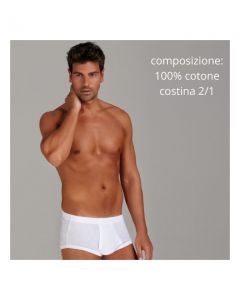 Slip uomo alto costina 2/1 100% cotone / 001