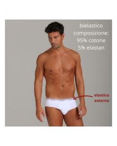 Slip uomo bielastico con elastico a vita  esterno 95% cotone 5% elastan / 004