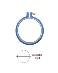 Telaio ricamo tondo in plastica  diametro cm 8 / 3603/1