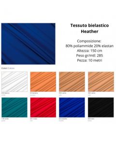 Tessuto bielastico 80% poliammide 20% elastan  pezza da 10 metri / heather