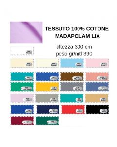 Tessuto in cotone 100% tinta unita altezza 300 cm / madapolam lia