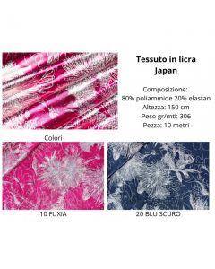 Tessuto in licra 80% poliammide 20% elastan pezza da 10 metri / japan