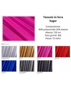 Tessuto in licra stampato  80% poliammide 20% elastan pezza da 10 metri / sugar