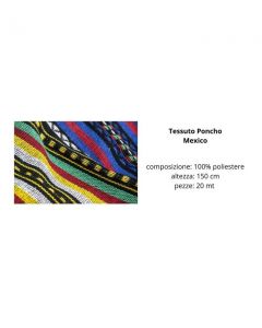 Tessuto poncho mexico 100% poliestere pezza da 20 metri