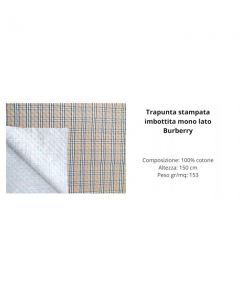 Trapunta  in cotone burberry h 150 mono lato imbottita ok